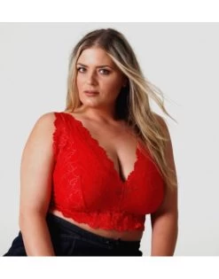 Alice&Jann Elaine Bralette Beha Zonder Beugel - Rood - 9849