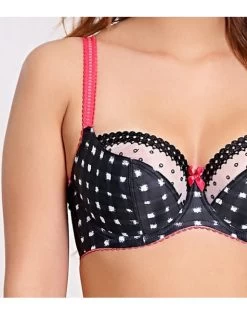 Cleo By Panache Minnie Balconnet Beha Grote Cupmaten - Gingham Print - 7431 -Lingerie Kortingswinkel cleo by panache minnie balconnet beha grote cupmaten gingham print 7431 3