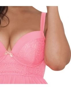 Curvy Kate Can Can Longline Babydoll Grote Cupmaten - Flamingo - SG4017 -Lingerie Kortingswinkel curvy kate can can longline babydoll grote cupmaten flamingo sg4017 4