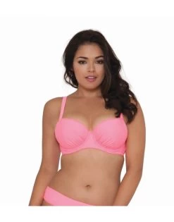 Curvy Kate Swim Jetty Voorgevormde Balconnet Bikini Beha Grote Cupmaten - Flamingo - CS3511