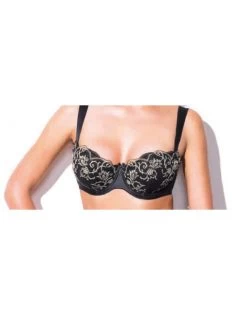 Masquerade Delphi Voorgevormde Balconnet Beha Grote Cupmaten - Black/Ivory - 6411 -Lingerie Kortingswinkel masquerade delphi voorgevormde balconnet beha grote cupmaten blackivory 6411 3