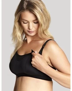 Panache Katherine Maternity Voedingsbh Zonder Beugel Kleine En Grote Maten 60-90 Cup D Tot J - Zwart - 10391