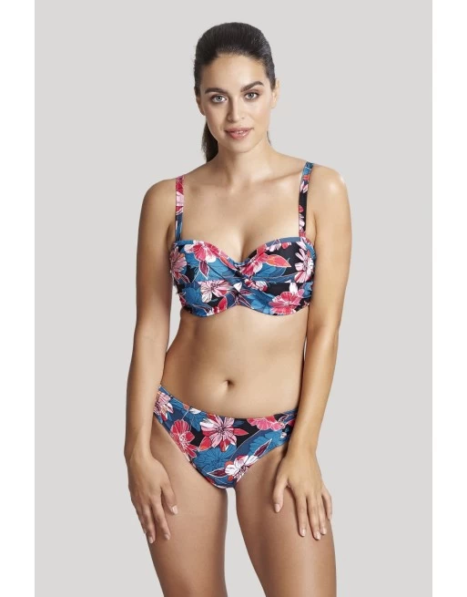 Panache Swim Anya Riva Print Bandeau Bikini BH Kleine En Grote Maten 65-85 Cup D Tot K - Blue Floral - SW1403 3 Panache Swim Anya Riva Print Bandeau Bikini BH Kleine En Grote Maten 65-85 Cup D Tot K - Blue Floral - SW1403 - Image 3