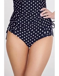 Panache Swim Anya Spot Bikini Slip Kleine - Grote Maten - 34-46 Navy/Ivory - SW1019 -Lingerie Kortingswinkel panache swim anya spot bikini slip kleine grote maten 34 46 navyivory sw1019 3