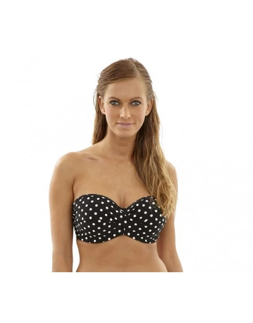 Panache Swim Anya Spot Strapless / Multiway Bikini Beha Grote Cupmaten D - I / T. 65-90 - Black&White - SW1013 1 Panache Swim Anya Spot Strapless / Multiway Bikini Beha Grote Cupmaten D - I / T. 65-90 - Black&White - SW1013