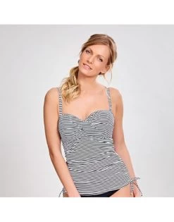 Panache Swim Anya Stripe Tankini Grote Cupmaten D - I / T. 65-90 - Black&White - SW0891 10 Panache Swim Anya Stripe Tankini Grote Cupmaten D - I / T. 65-90 - Black&White - SW0891 -Lingerie Kortingswinkel panache swim anya stripe tankini grote cupmaten d i t 65 90 blackwhite sw0891 2