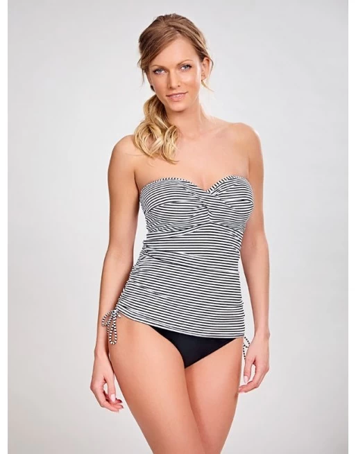 Panache Swim Anya Stripe Tankini Grote Cupmaten D - I / T. 65-90 - Black&White - SW0891 8 Panache Swim Anya Stripe Tankini Grote Cupmaten D - I / T. 65-90 - Black&White - SW0891 - Image 8