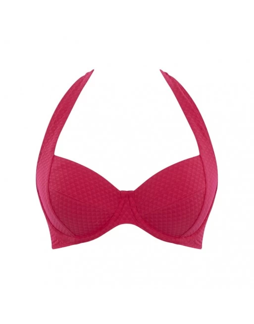 Panache Swim Echo Halter Bikini Beha Grote Cupmaten - Hot Pink - SW1325 2 Panache Swim Echo Halter Bikini Beha Grote Cupmaten - Hot Pink - SW1325 - Image 2