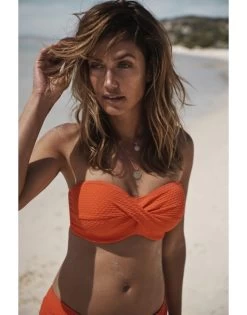 Panache Swim Echo Twist Bandeau Bikini Beha Grote Cupmaten D - K / T. 65-85 - Orange - SW1323 -Lingerie Kortingswinkel panache swim echo twist bandeau bikini beha grote cupmaten d k t 65 85 orange sw1323 3