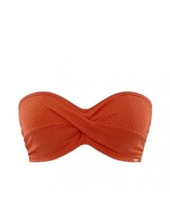 Panache Swim Echo Twist Bandeau Bikini Beha Grote Cupmaten D - K / T. 65-85 - Orange - SW1323 -Lingerie Kortingswinkel panache swim echo twist bandeau bikini beha grote cupmaten d k t 65 85 orange sw1323 5