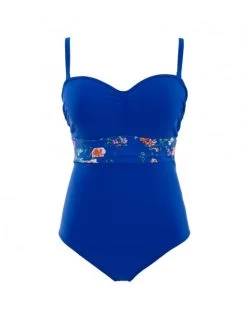 Lingerie Kortingswinkel -Lingerie Kortingswinkel panache swim florentine strapless bandeau multifunctioneel badpak grote cupmaten cobalt floral sw1058 1