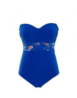 Panache Swim Florentine Strapless Bandeau / Multifunctioneel Badpak Grote Cupmaten - Cobalt Floral - SW1058 -Lingerie Kortingswinkel panache swim florentine strapless bandeau multifunctioneel badpak grote cupmaten cobalt floral sw1058 2