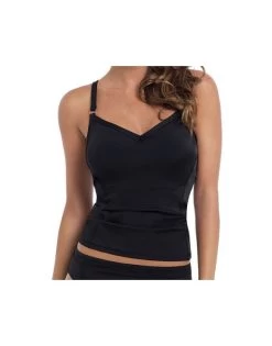 Panache Swim Isobel Tankini Grote Cupmaten Zwart - SW0761