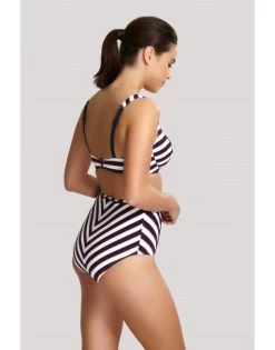 Panache Swim Lucille Bikini Slip Hoge Taille - Navy Stripe - SW1375 -Lingerie Kortingswinkel panache swim lucille bikini slip hoge taille navy stripe sw1375 6