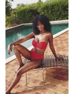 Panache Swim Marianna Voorgevormde Bandeau Bikini BH Kleine En Grote Maten 65-85 Cup D Tot H - Crimson - SW1593 -Lingerie Kortingswinkel panache swim marianna voorgevormde bandeau bikini bh kleine en grote maten 65 85 cup d tot h crimson sw1593 2