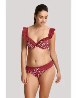 Panache Swim Mila Frill Bikini Slip Kleine Maten - SW1346 - Brick Red