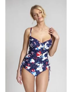 Panache Swim Milano Bikini Slip/Shorty Kleine - Grote Maten 34-46 - Zig Zag Floral - SW1159 -Lingerie Kortingswinkel panache swim milano bikini slipshorty kleine grote maten 34 46 zig zag floral sw1159 6