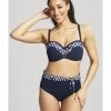 Panache Swim Oceana Midi Bikini Slip Kleine - Grote Maten T. EU34-46 - Navy - SW1547