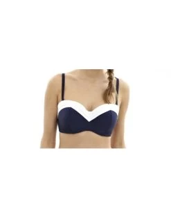 Panache Swim Portofino Bandeau Bikini Grote Cupmaten Navy/White - SW0953 -Lingerie Kortingswinkel panache swim portofino bandeau bikini grote cupmaten navywhite sw0953 2