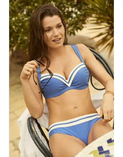 Panache Swim Portofino Voorgevormde Bikini Beha Grote Cupmaten D - I / T. 75-85 - Denim/Ivory - SW1212 4 Panache Swim Portofino Voorgevormde Bikini Beha Grote Cupmaten D - I / T. 75-85 - Denim/Ivory - SW1212 - Image 4