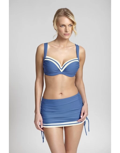 Panache Swim Portofino Voorgevormde Bikini Beha Grote Cupmaten D - I / T. 75-85 - Denim/Ivory - SW1212 6 Panache Swim Portofino Voorgevormde Bikini Beha Grote Cupmaten D - I / T. 75-85 - Denim/Ivory - SW1212 - Image 6