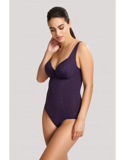 Panache Swim Riviero Badpak Grote Cupmaten - Aubergine - SW1330 3 Panache Swim Riviero Badpak Grote Cupmaten - Aubergine - SW1330 - Image 3