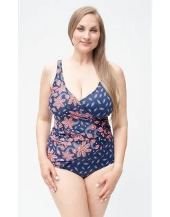 Plaisir Paisley Corrigerend Badpak Grote Maten 42-50 Cup C - H - T0056-19 - Dark Blue