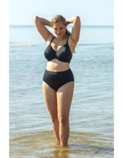 Plaisir Solid Color Bikini Slip Hoge Taille Kleine - Grote Maten 42-56 - Zwart - T0006 -Lingerie Kortingswinkel plaisir solid color bikini slip hoge taille kleine grote maten 42 56 zwart t0006 3