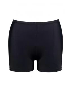 Plaisir Solid Color Zwemshort Dames Korte Benen Kleine - Grote Maten 40-50 - Zwart - T0055-1