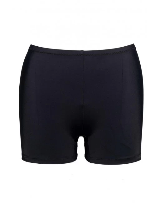 Plaisir Solid Color Zwemshort Dames Korte Benen Kleine - Grote Maten 40-50 - Zwart - T0055-1 1 Plaisir Solid Color Zwemshort Dames Korte Benen Kleine - Grote Maten 40-50 - Zwart - T0055-1