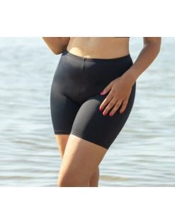 Plaisir Solid Color Zwemshort Dames Lange Benen Kleine - Grote Maten 42-54 - Zwart - T0021 -Lingerie Kortingswinkel plaisir solid color zwemshort dames lange benen kleine grote maten 42 54 zwart t0021 2