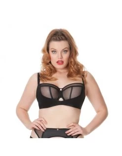 Scantilly Peek-A-Boo Balconnet Beha Grote Cupmaten - Zwart - ST2301 -Lingerie Kortingswinkel scantilly peek a boo balconnet beha grote cupmaten zwart st2301 3