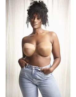 Sculptresse Dana Strapless Bandeau BH Grote Cupmaten D - J / T. 75-105 - Caramel - 9670 -Lingerie Kortingswinkel sculptresse dana strapless bandeau bh grote cupmaten d j t 75 105 caramel 9670 4