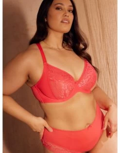 Sculptresse Roxie Plunge BH Grote Cupmaten D Tot J / T. 75-105 - Hot Coral - 9586 -Lingerie Kortingswinkel sculptresse roxie plunge bh grote cupmaten d tot j t 75 105 hot coral 9586 4