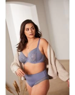 Sculptresse Roxie Plunge BH Grote Cupmaten D Tot J / T. 75-105 - Slate Blue - 9586 -Lingerie Kortingswinkel sculptresse roxie plunge bh grote cupmaten d tot j t 75 105 slate blue 9586 5