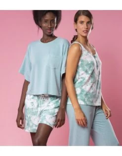 Señoretta Homewear Top Met Print Zonder Mouwen 221319 - Turquoise - M - XXL -Lingerie Kortingswinkel senoretta homewear top met print zonder mouwen 221319 turquoise m xxl 2