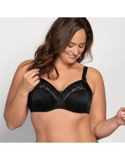 Ulla Dessous Carmen BH Zonder Beugel Kleine - Grote Maten 75-130 Cup B Tot I - Zwart - 2528