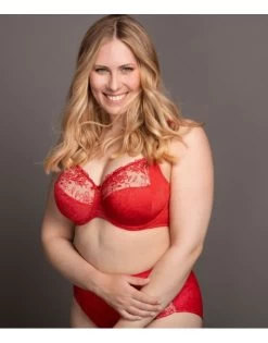 Ulla Dessous Jasmin Hele Cup BH Kleine En Grote Maten 70-120 Cup B Tot L - Red Poppy - 2723