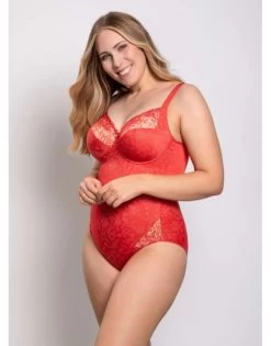 Ulla Dessous Jasmin Shapewear Body Kleine En Grote Maten 75-100 Bonnet B à G - Red Poppy - 2773