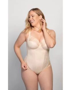 Ulla Dessous Jasmin Shapewear Body Kleine En Grote Maten 75-100 Cup B Tot G - Poeder - 2773