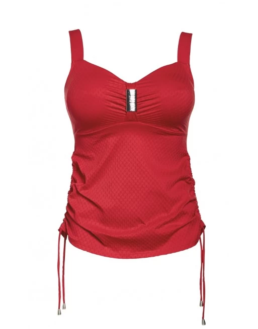Ulla Dessous Saint-Tropez Tankini Kleine En Grote Maten 70-110 Cup B Tot K - Rood - 9190 2 Ulla Dessous Saint-Tropez Tankini Kleine En Grote Maten 70-110 Cup B Tot K - Rood - 9190 - Image 2