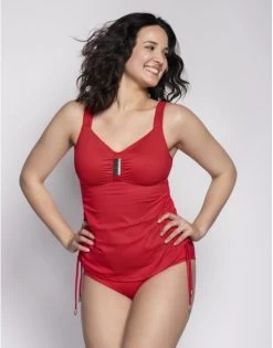 Ulla Dessous Saint-Tropez Tankini Kleine En Grote Maten 70-110 Cup B Tot K - Rood - 9190