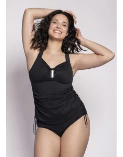 Ulla Dessous Saint-Tropez Tankini Kleine En Grote Maten 70-120 Cup B Tot K - Zwart - 9190