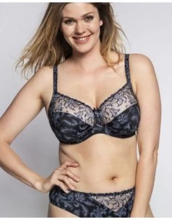 Ulla Dessous Zoë Hele Cup BH Kleine En Grote Maten 70-100 Cup H Tot L - Black/Blue - 4125 -Lingerie Kortingswinkel ulla dessous zoe hele cup bh kleine en grote maten 70 100 cup h tot l blackblue 4125 3