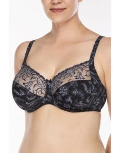 Ulla Dessous Zoë Hele Cup BH Kleine En Grote Maten 70-120 Cup B Tot G - Black/Blue - 4123 -Lingerie Kortingswinkel ulla dessous zoe hele cup bh kleine en grote maten 70 120 cup b tot g blackblue 4123 2